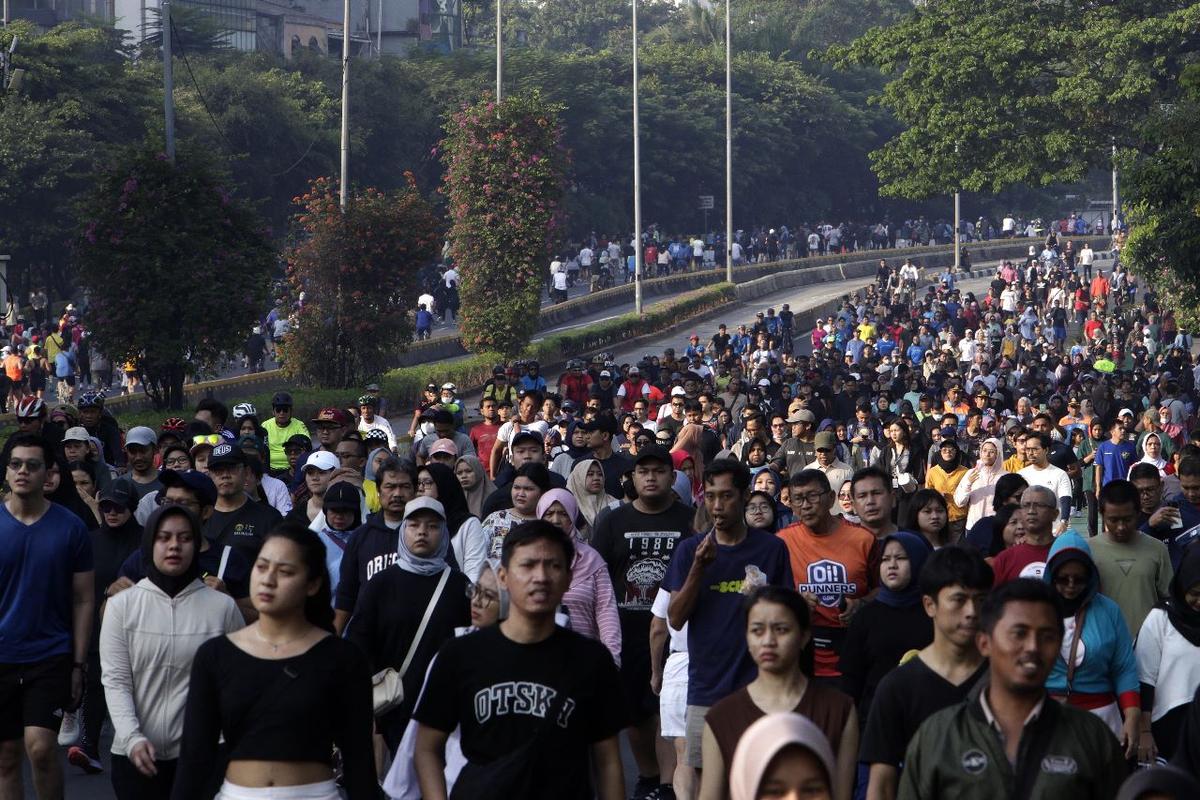 Potret Keramaian dan Aktivitas Masyarakat saat Car Free Day di Jakarta