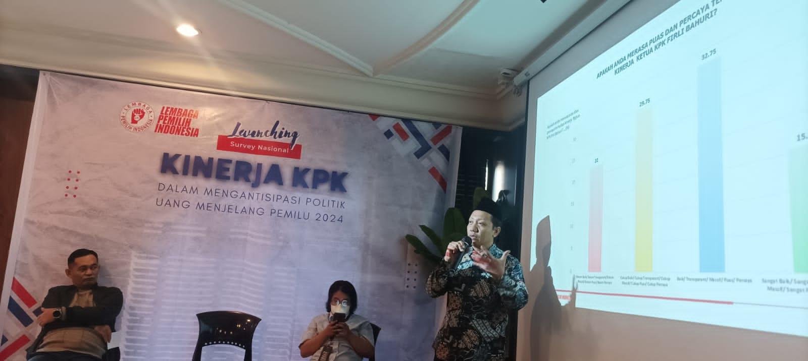 Survei LPI: KPK Masih Diandalkan Antisipasi Politik Uang Jelang Pemilu 2024