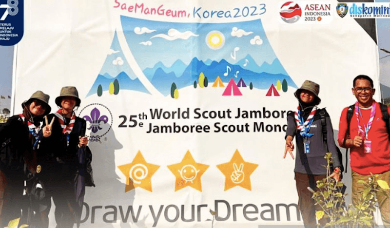 Kontingen Jambore Pramuka RI Dievakuasi dari Ancaman Topan Khanun