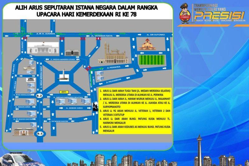 Jalan Sekitar Istana Ditutup Besok, Simak Pengalihan Arus Lalu Lintasnya