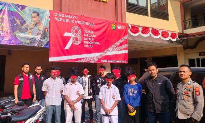 Polisi Amankan 10 Pelajar SMA hendak Tawuran di Setiabudi, Petugas PPSU Jadi Korban