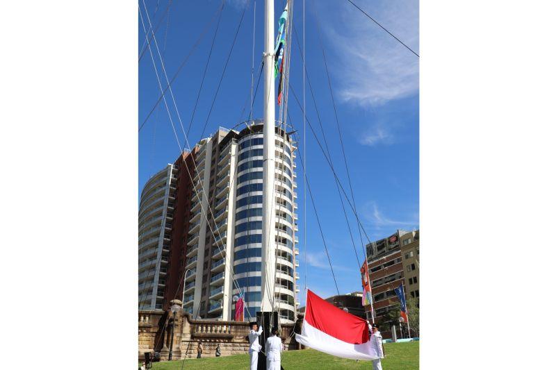 Rayakan HUT RI, Australian National Maritime Museum Kibarkan Bendera Merah Putih