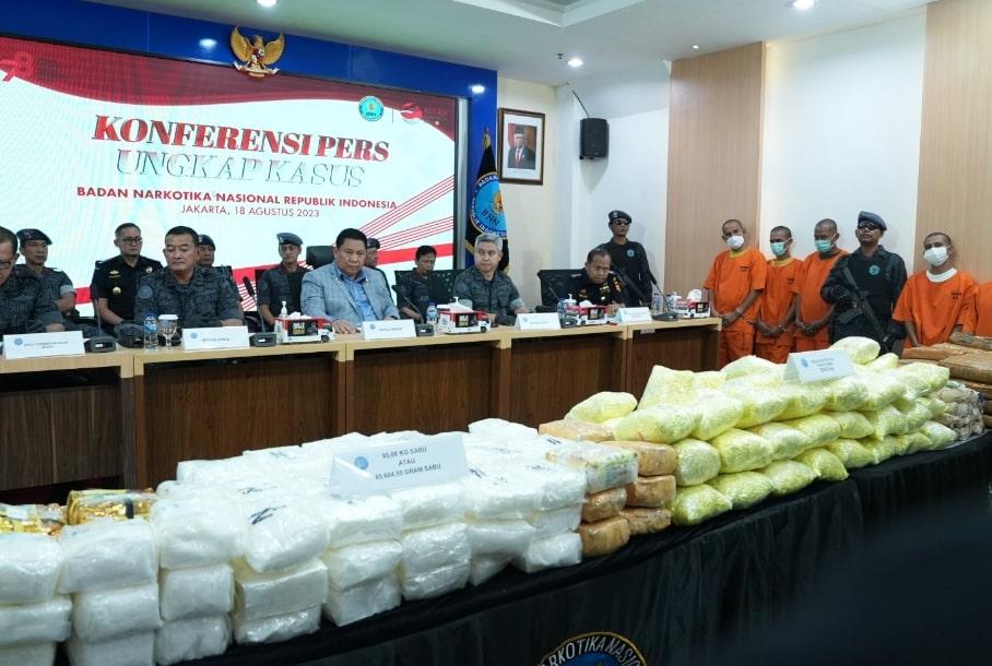 BNN dan Bea Cukai Gagalkan Penyelundupan Sabu dan Yaba dari Thailand