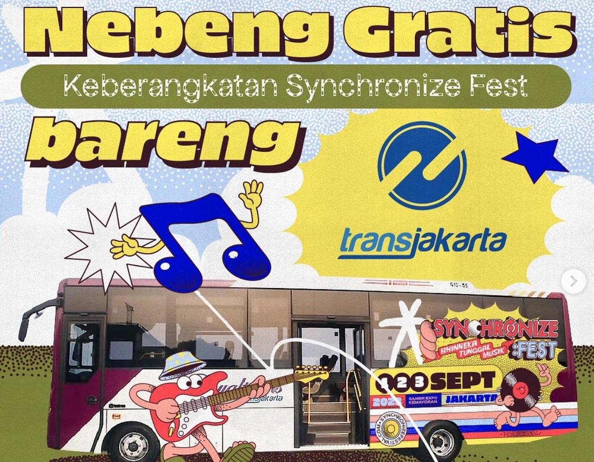 Asyik! Penonton Synchronize Festival Difasilitasi Bus Gratis dari TransJakarta