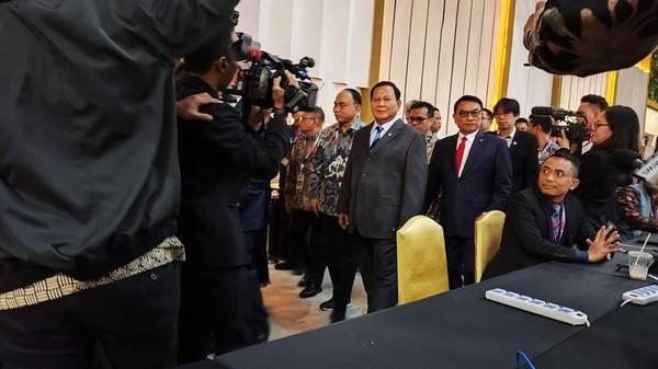 Bacapres Gerindra dan Ketum Projo Sapa Awak Media di Media Center KTT ke-43 ASEAN