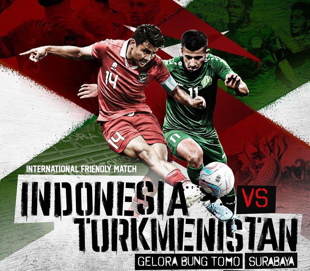 Tendakan Gledek Dendy Bawa Timnas Indonesia Unggul 1-0 Turkmenistan