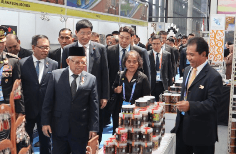 Wapres Ma'ruf Resmikan Paviliun Komoditas Indonesia di CAEXPO 2023