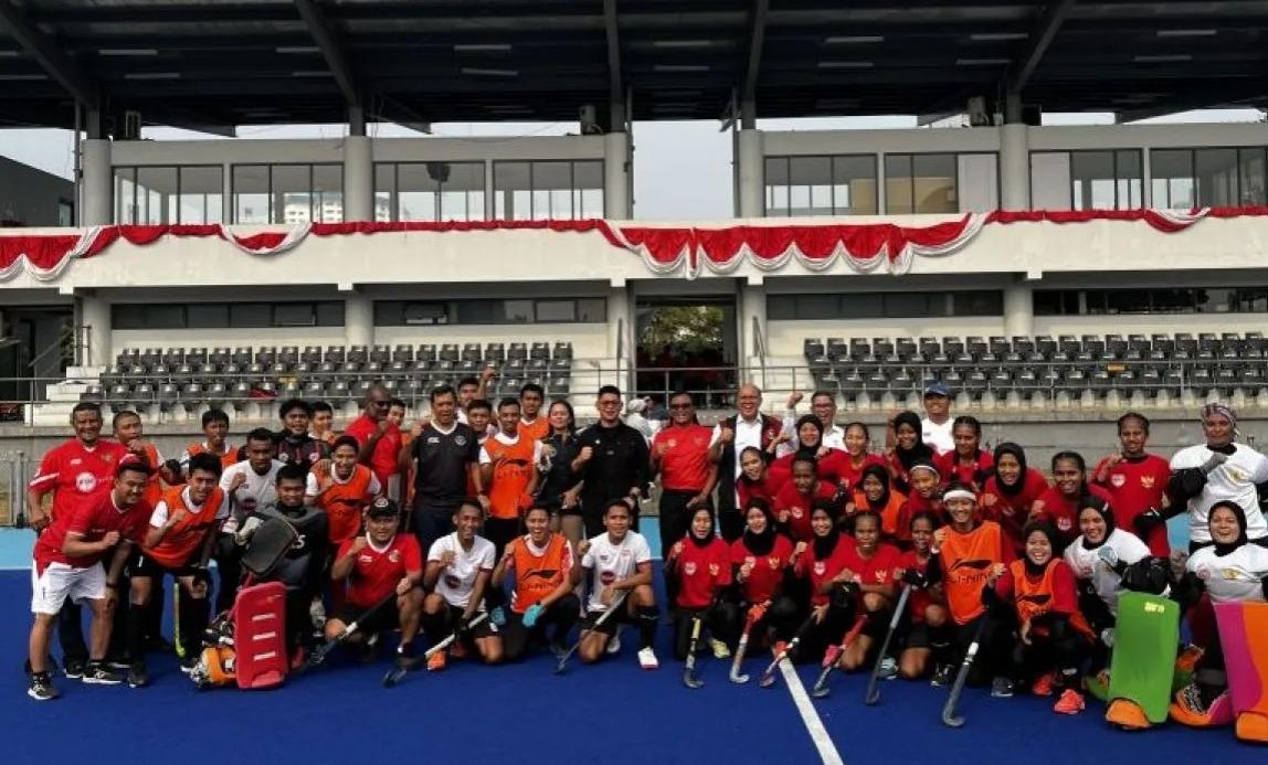 Pemain Timnas Hoki Indoor Jalani TC saat Jelang Asian Games di Indo