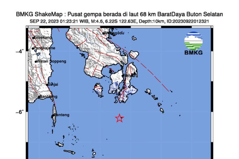 Gempa Tektonik 4,6 M di Buton Selatan Disebabkan oleh Adanya Aktivitas Sesar Lokal
