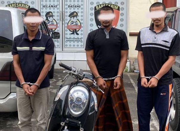Polres Lhokseumawe Tangkap Tiga Pelaku Curanmor Residivis Kasus Narkoba