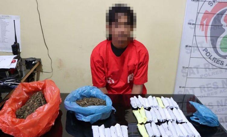 Polisi Tangkap Pengedar di Aceh, 36 Paket Ganja Disita