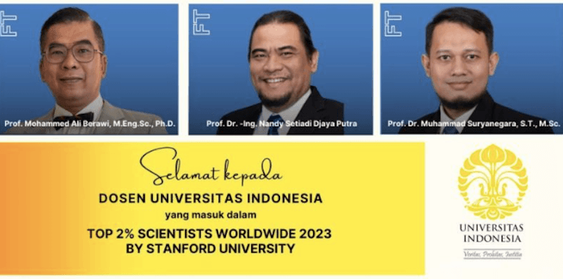 Peneliti UI Masuk Top Dua Persen Scientist Worldwide 2023