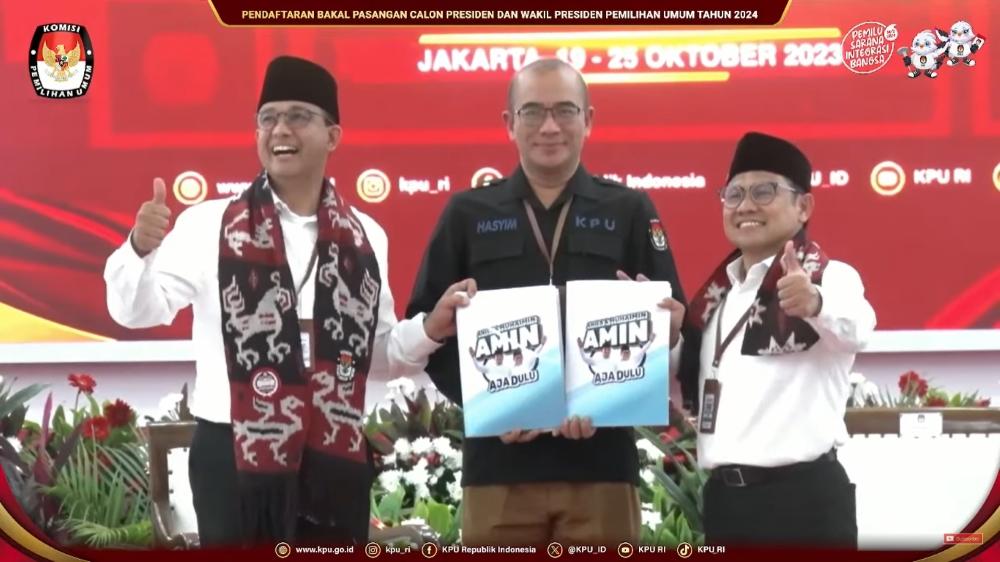 Sah! Anies-Cak Imin Resmi Daftar Capres-Cawapres