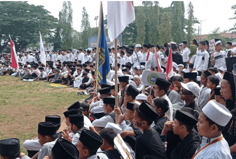 Santri di Lebak Kirim Doa untuk Palestina