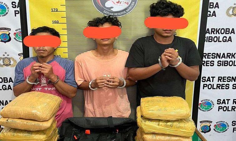 3 Pengedar 10 Kg Ganja di Tapanuli Tengah Diancam 12 Tahun Penjara
