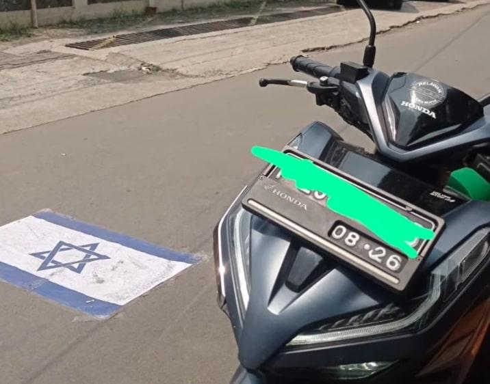 Ada Gambar Bendera Israel di Jalan Aspal Bogor, Sengaja Biar Diinjak?