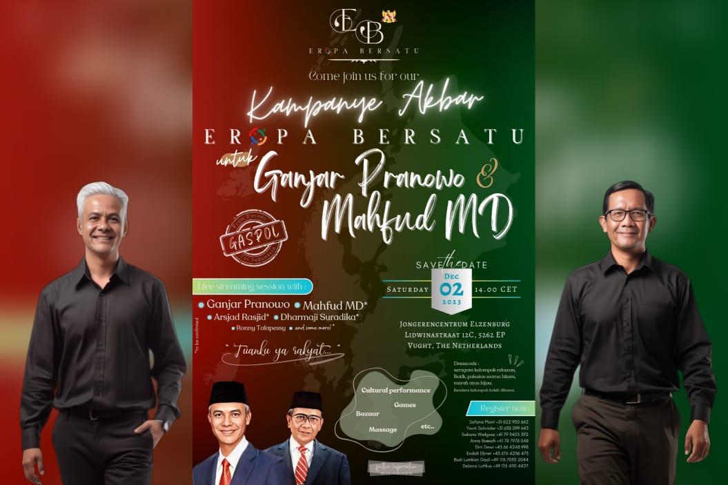 "EROPA BERSATU": Diaspora Indonesia di Eropa Dukung Ganjar-Mahfud