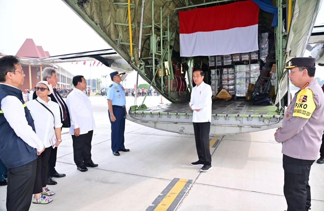 Pesawat Hercules Bawa Bantuan Warga Palestina Tiba di Mesir