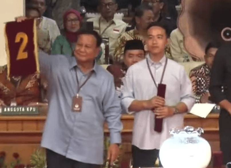 Sah! Pasangan Calon Presiden Prabowo Subianto dan Calon Wakil Presiden Gibran Rakabuming Raka Nomor Urut 2