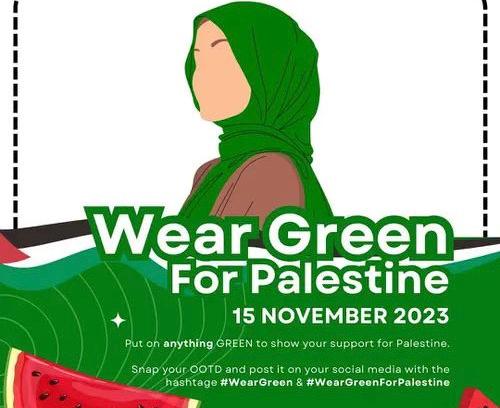 Ramai Kampanye Wear Green untuk Palestina pada 15 November. Ini Penjelasannya!