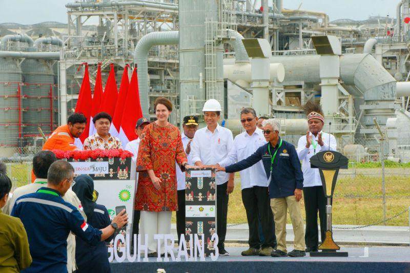 Presiden Jokowi Resmikan Kilang LNG di Papua Barat