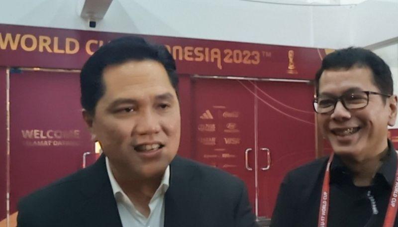 Erick Thohir Pede Mental Pemain Tak Ciut Hadapi Tim Kuat di Piala Asia 2023