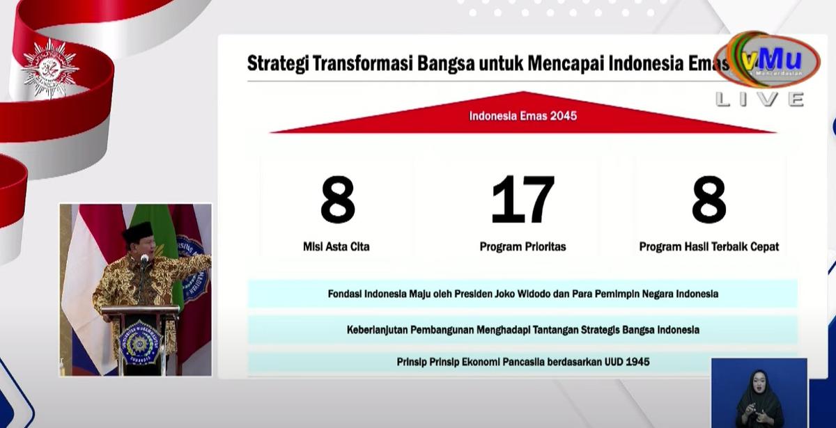 Dikelilingi 60 Pakar, Prabowo: Kita Tidak Bicara lagi Reformasi, tapi Transformasi