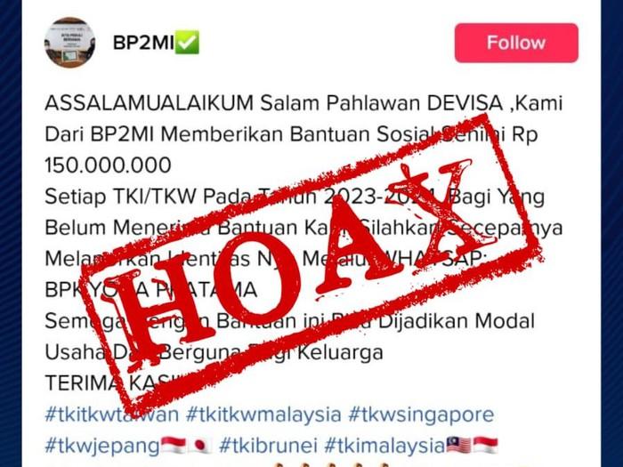 Beredar Info Bansos Rp150 Juta, BP2MI Pastikan Hoaks!