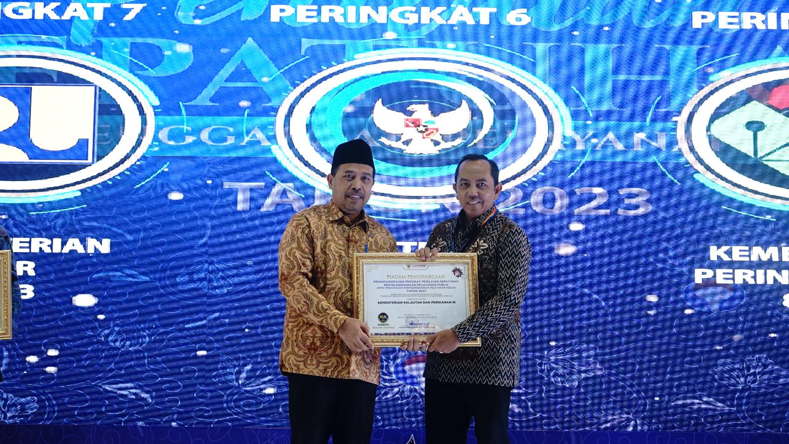 KKP Raih Opini Kualitas Layanan Tertinggi dari Ombudsman