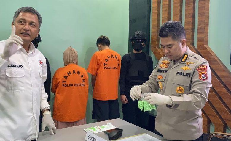 Pria dan Wanita Pengedar Narkoba di Kendari Ditangkap Polisi