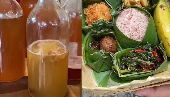 Ramah Lingkungan, Pernikahan Ini Memakai Alas Makan dari Daun dan Besek!