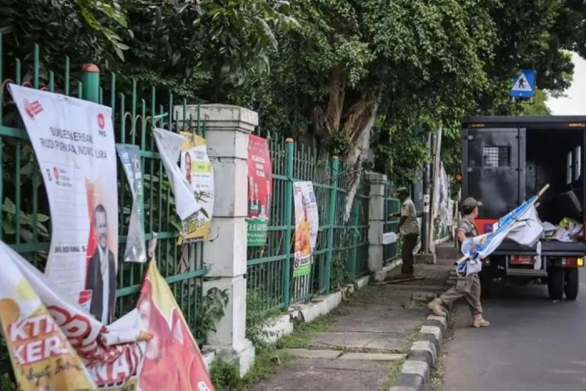 Hari Kedua Masa Tenang Pemilu 2024, 309 Ribu APK di Jakarta Diturunkan