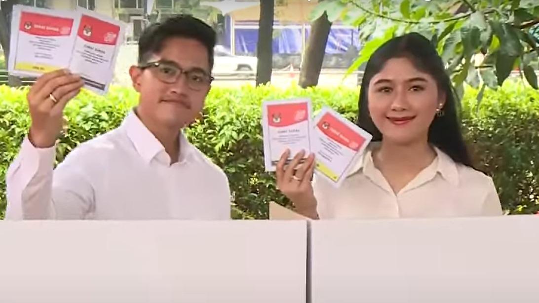 Kaesang dan Erina Nyoblos Pemilu 2024 di Kuningan: Sekali Putaran
