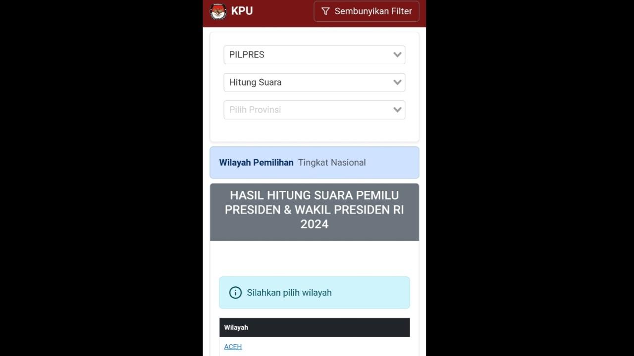 Grafik Hasil Pilpres-Pileg Kenapa Nggak Ada Lagi Ya di Sirekap?