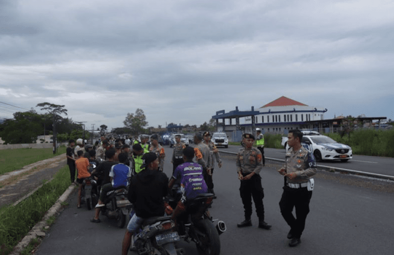 Tim Gabungan Polres Lampung Selatan Amankan 120 Sepeda Motor
