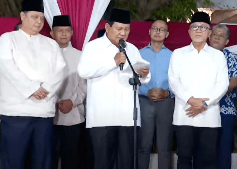 Menang Pilpres 2024, Prabowo Ucapkan Terima Kasih ke Rakyat Indonesia