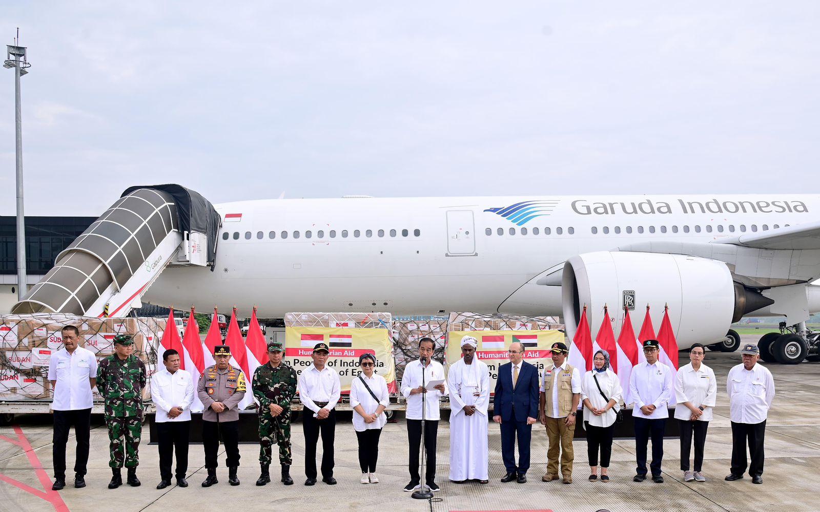 Garuda Terbangkan 28 Ton Bantuan Kemanusiaan ke Palestina dan Sudan