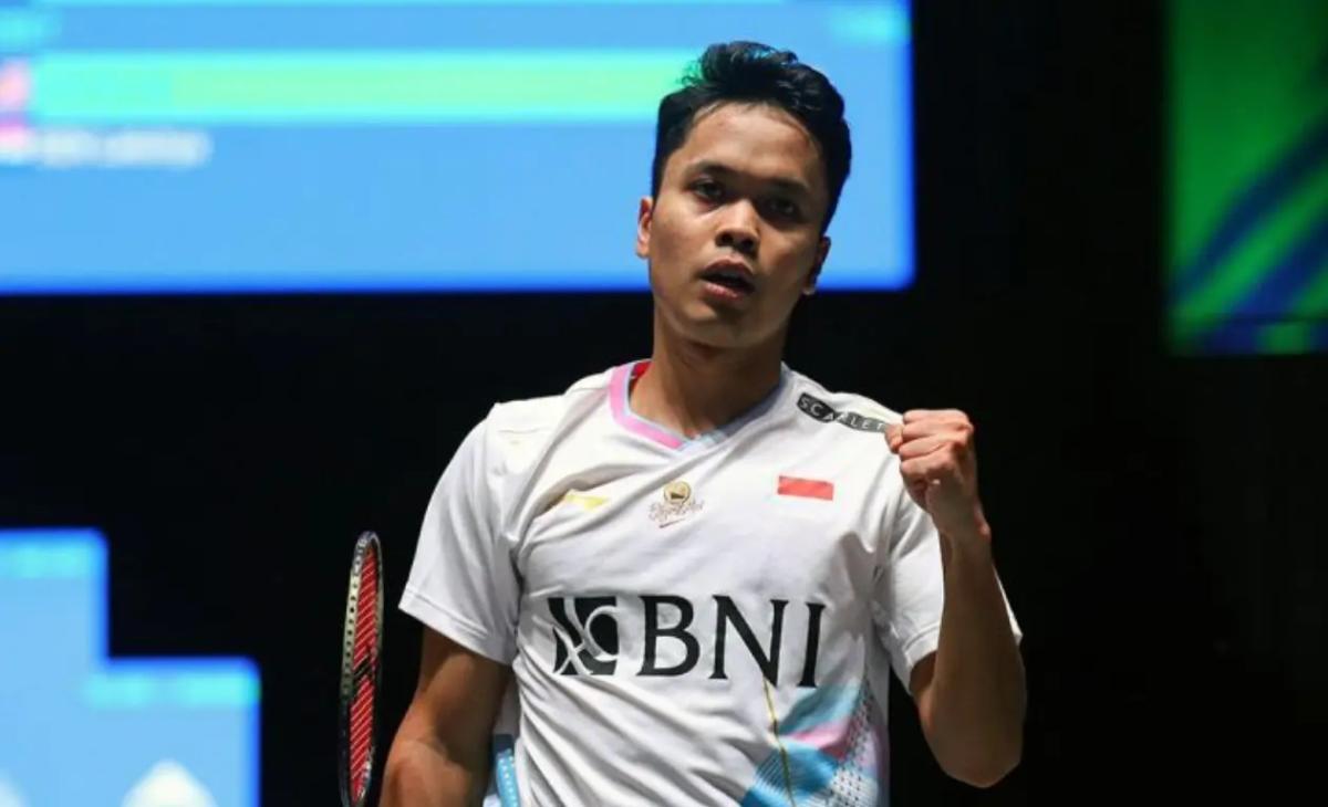 Anthony Ginting Menang Telak Atas Wakil Inggris di Kualifikasi Piala Thomas 2024
