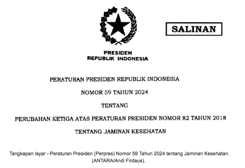 BPJS Kesehatan Sebut Tak Ada Narasi Penghapusan Kelas pada Perpres 59/2024