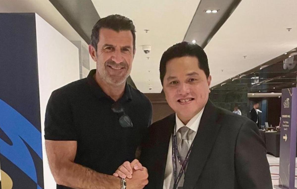 Erick Thohir Bertemu Luis Figo di Kongres FIFA