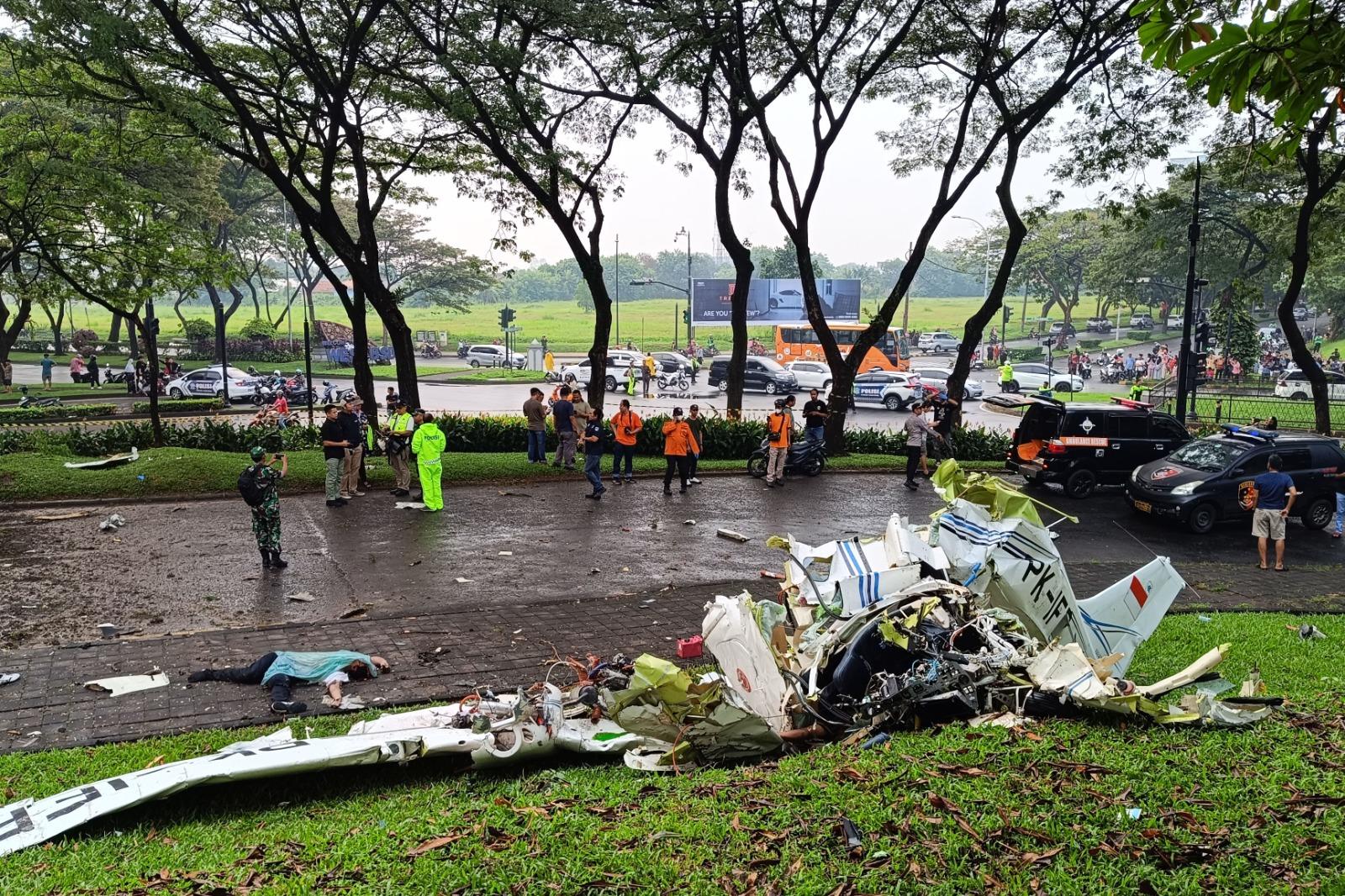 Pesawat Latih Jatuh di BSD Dinyatakan Tak Ada Black Box