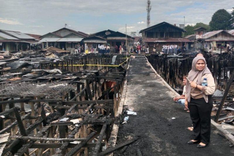 Polisi Selidiki Penyebab Kebakaran Puluhan Rumah di Palangka Raya