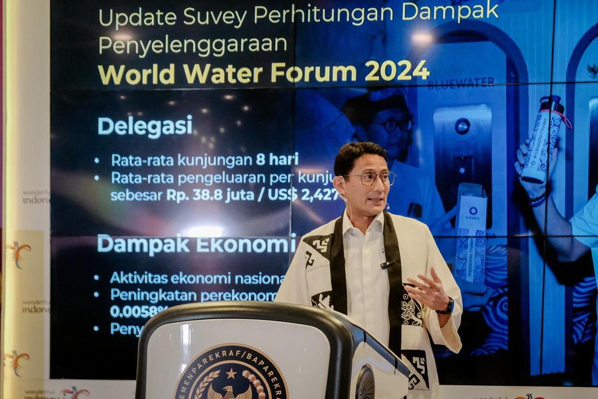 Menparekraf Sampaikan Hasil Survei Dampak Penyelenggaraan World Water Forum 2024