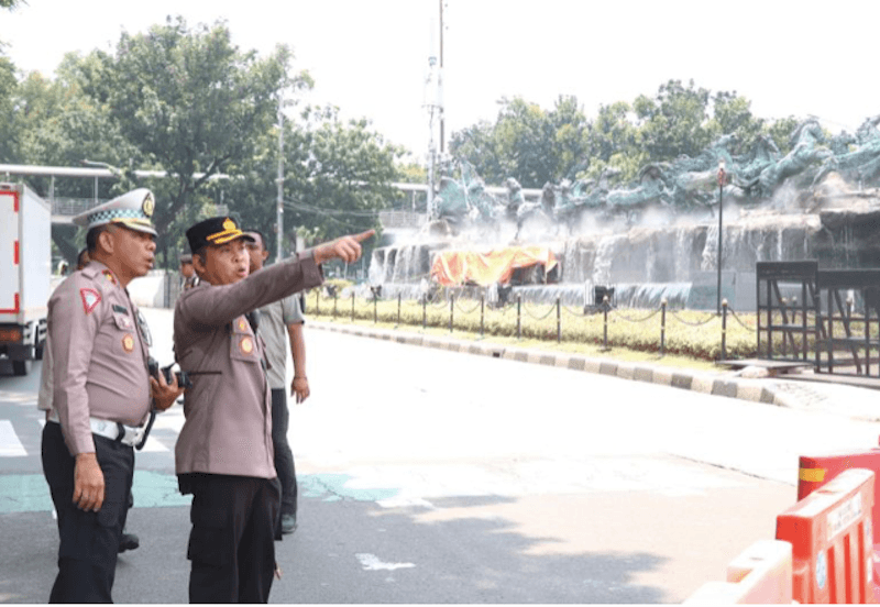 Ribuan Personel Polisi Diterjunkan Amankan Aksi di Patung Kuda Jakpus