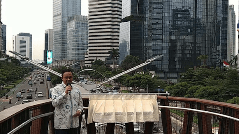 Lubang JPO Phinisi di Karet Jakpus Ditutup dengan Pelat Besi