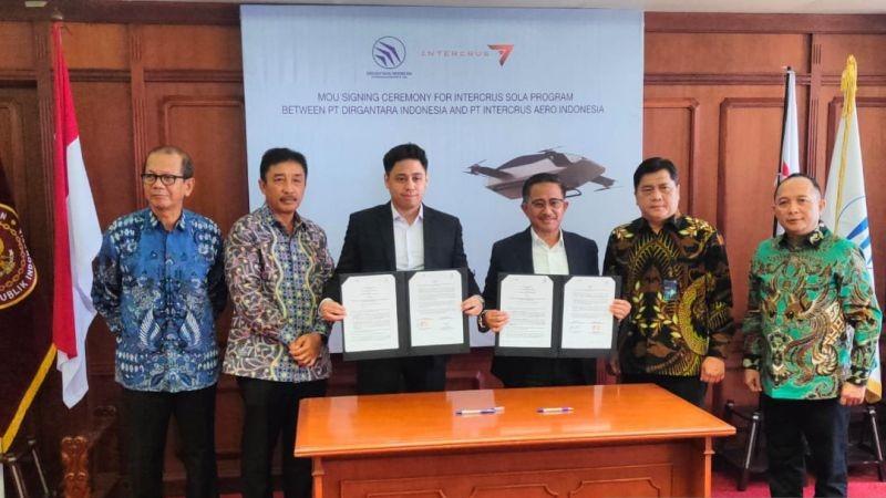 PT DI dan Intercrus Teken MoU Kembangkan Mobil Terbang