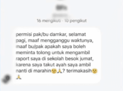 Bocah di Semarang Minta Tolong Damkar Ambilkan Rapor Karena Takut Dimarahi Ayah