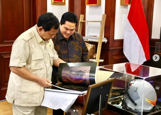 Erick Thohir Temui Prabowo Bahas Potensi Kerjasama dengan UAE