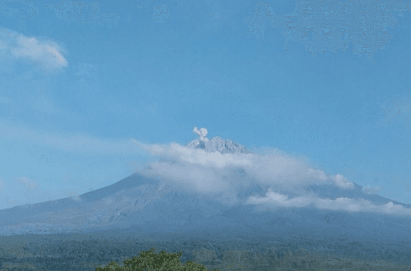 Semeru Erupsi dengan Tinggi Letusan 600 Meter