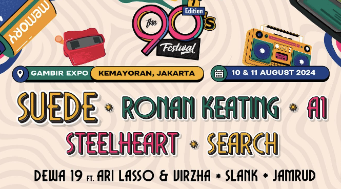 Puluhan Musisi Legendaris Akan Tampil di The 90s Festival pada Agustus 2024